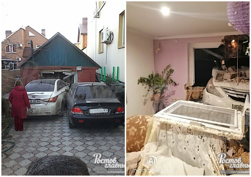Девушка-водитель с 12 нарушениями ПДД протаранила в Ростове дом
