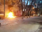 В Ростове-на-Дону столкнулись два автобуса, один из них загорелся