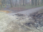 Беспредельную укладку плитки на асфальт устроили в парке Ростова