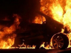 В Зимовниковском районе ночью загорелся Hyundai Accent