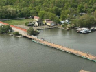 В Ростове собрали понтонный мост на Зеленый остров 