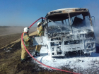 В Ростовской области сгорел пассажирский автобус
