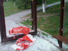 Отмороженные вандалы разнесли в мелкие стекла автобусную остановку в СЖМ Ростова