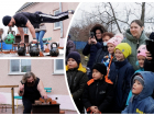 В Ростовской области силачи поздравили детей из реабилитационного центра с новым годом