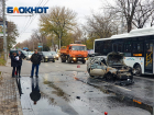 В Ростове на проспекте Шолохова загорелась машина