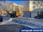 Улица Погодина в Ростове покрылась льдом из-за коммунальной аварии