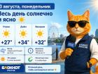 В Ростове 3 августа будет солнечно и жарко — до +34 градусов
