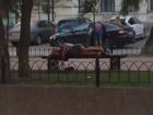 Мирно спящей в центре Ростова парочке позавидовали горожане в разгар рабочего дня на видео