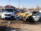 В сети появилось видео ДТП с участием машины ДПС в Ростовской области