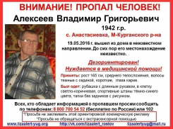 72-летнего дезориентированного пенсионера Владимира Алексеева разыскивают в Ростовской области