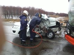 Водитель «Лады» погиб при столкновении с автобусом «Москва-Таганрог» на трассе М-4 «Дон»