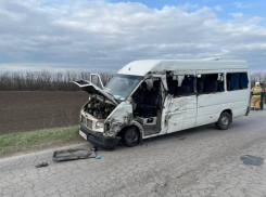 В Ростовской области пассажирский микроавтобус врезался в Камаз, есть погибший 