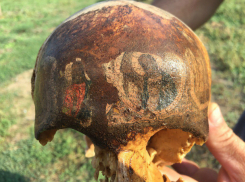 Череп солдата Красной армии с изображением ликов святых обнаружили при раскопках под Ростовом