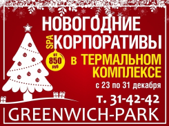 Термальный комплекс GREENWICH PARK приглашает на новогодние корпоративы