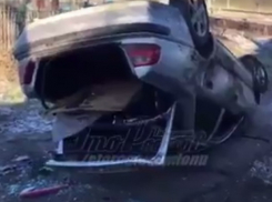 Опубликовано видео автомобиля после жуткого падения с моста в Ростовской области