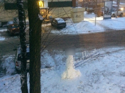 Эротическую скульптуру из снега вылепили «на радость» прохожим веселые подростки под Ростовом