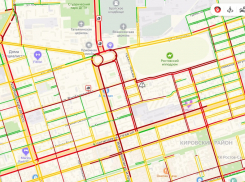 Из-за снегопада Ростов встал в девятибалльных пробках