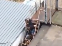 Нюхающие «белые дорожки» в подворотне школьники шокировали ростовчан на видео