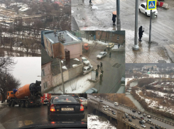Ростов во льду: пробки и аварии в режиме онлайн