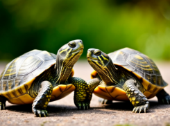 Черепахи Самсон и Далила из донского парка обрадовались жаре и начали сезон размножения