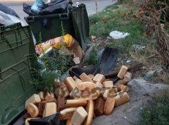 В Ростове бизнесмен выбросил хлеб на помойку