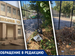 В Ростове территорию школы №73 забыли убрать к 1 сентября