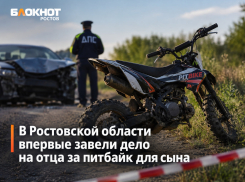 В Ростовской области впервые завели дело на отца за питбайк для сына