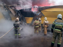 Спасатели потушили пожар на рынке «Атлант» под Ростовом