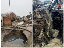 В Ростове на Орской произошел обвал самотечного канализационного коллектора