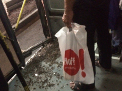 Стеклянная дверь маршрутки разбилась вдребезги, засыпав осколками пассажиров в Ростове 