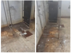 В Новочеркасске пациенты военного госпиталя показали жуткое состояние душевой 