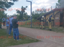 В ростовском парке «Мега» загорелась хижина хоббита
