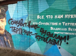 Гадкие вандалы изуродовали настенный портрет актера Владислава Ветрова в Ростовской области