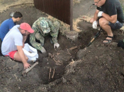 Останки солдата нашли под Таганрогом во время установки баннера 