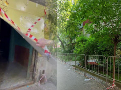 Депутат Оськина показала, как власти Ростова охраняют аварийный дом на Кривошлыковском