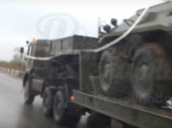 «Ликвидация»: колонну военной техники в Ростове горожане сняли на видео