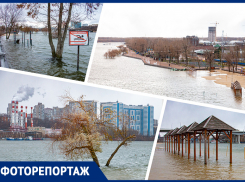 Дон вплотную подошел к набережной в Левобережном парке Ростова и затопил часть пляжа