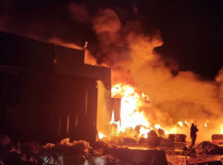 В Ростове произошел крупный пожар на складе прессованной бумаги