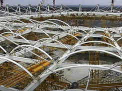 Монтаж кровли нового строящегося  стадиона  к ЧМ-2018 «Ростов-Арена» завершен