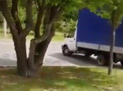 Наглый разворот «Газели» через газон возмутил жителей Ростова и попал на видео