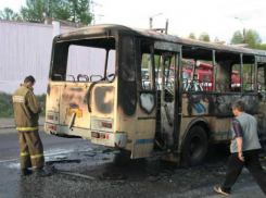 Маршрутчик заживо сгорел вместе с автобусом на трассе Ростовской области