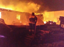 Опубликовано видео масштабного пожара, уничтожившего мебельный цех в Ростове-на-Дону