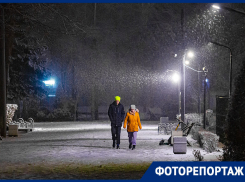 Долгожданный февральский снег: покажем красоту ночного Ростова 
