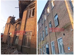 Появилось видео последствий атаки дронов на ж/д станции в Каменоломнях