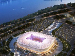 На фасаде «Ростов-Арены» начался монтаж огромного дисплея