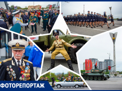 Парад в честь Дня Победы прошел на Театральной площади в Ростове