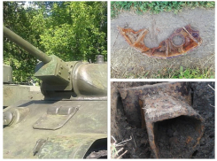 В Ростовской области нашли обломки советского танка Т-34
