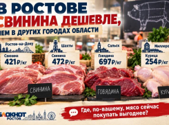 В Ростове свинина дешевле, чем в других городах области