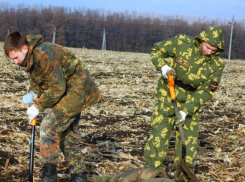Донские поисковики нашли останки 10 советских пулеметчиков, погибших на Миус-фронте
