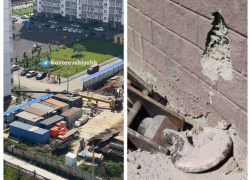 В Ростове в Суворовском рухнул автокран возле жилого дома